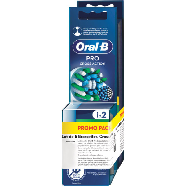 BROSSETTES PRO CROSS ACTION 4+2 
ORAL B