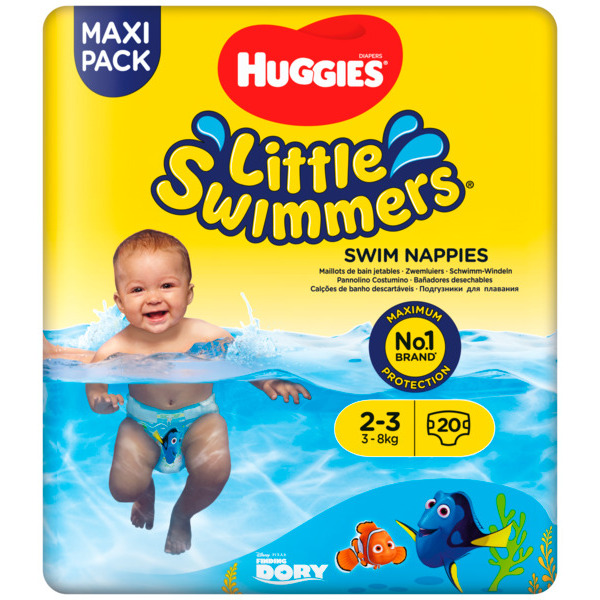 LITTLE SWIMMERS TAILLE 2-3 X20
HUGGIES
