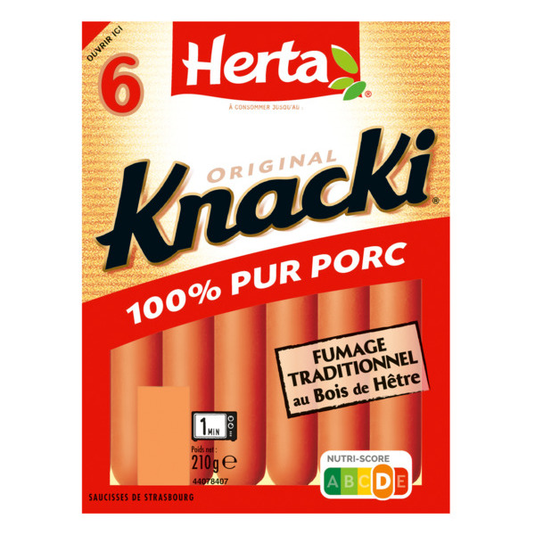 KNACKI ORIGINAL 100% PUR PORC X6 
HERTA