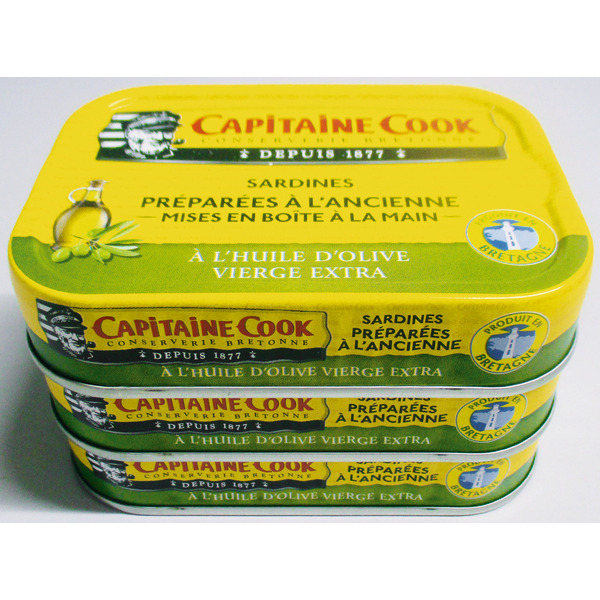 SARDINES À L'HUILE D'OLIVE VIERGE EXTRA
CAPITAINE COOK