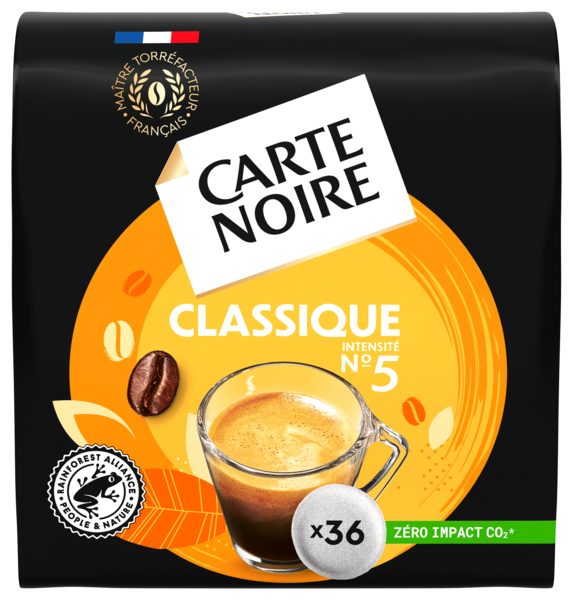 DOSETTES SOUPLES DE CAFÉ CLASSIQUE N°5
CARTE NOIRE