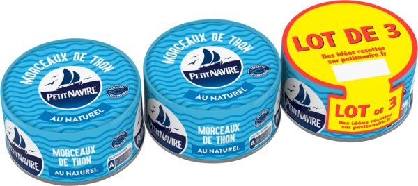 MORCEAUX DE THON NATUREL  DÉMARCHE RESPONSABLE
PETIT NAVIRE 