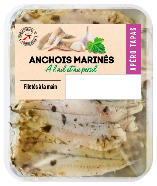 ANCHOIS MARINÉS À L'AIL