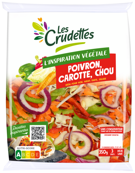 POIVRONS, CAROTTES, CHOUX 
LES CRUDETTES