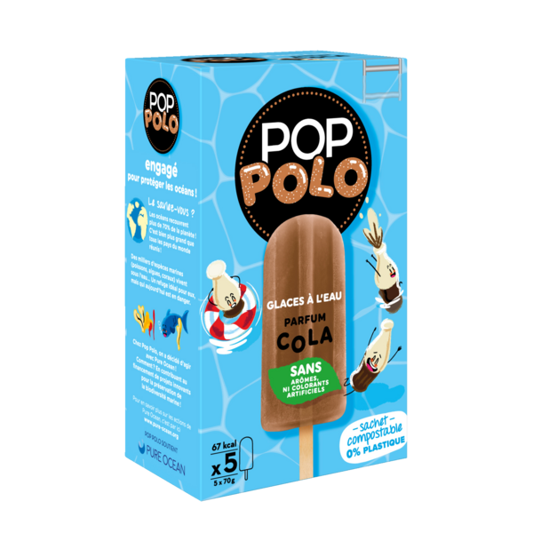 BÂTONNETS GLACES À L'EAU PARFUM COLA 
POP POLO