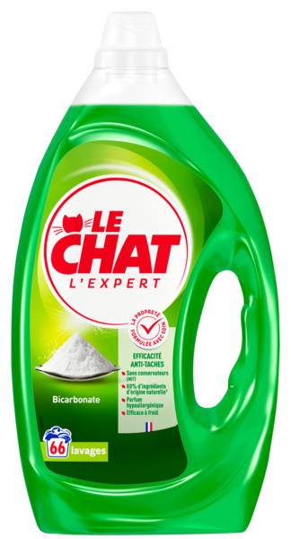 LESSIVE LIQUIDE L'EXPERT BICARBONATE 66 LAVAGES
LE CHAT 