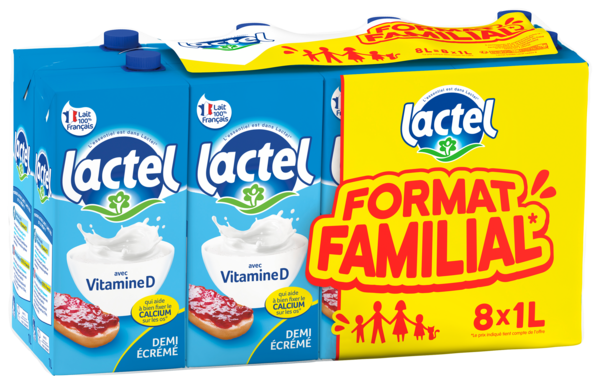 LAIT UHT DEMI-ÉCRÉMÉ FF 
LACTEL