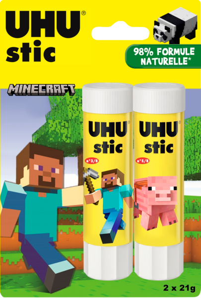 LOT DE 2 STIC BLANC 21G MINECRAFT 
UHU