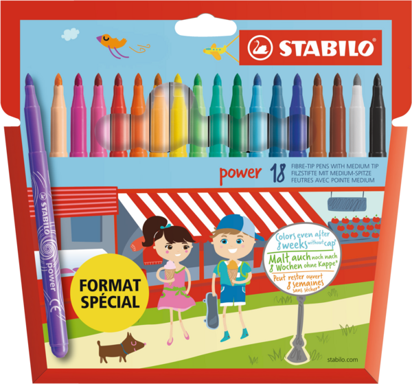 18 FEUTRES DE COLORIAGE POWER 
STABILO