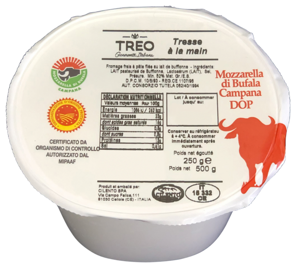 MOZZARELLA DI BUFALA TRESSE AOP 
TREO