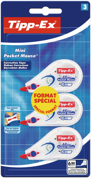 3 RUBANS CORRECTEURS  MINI POCKET MOUSE 
TIPP-EX