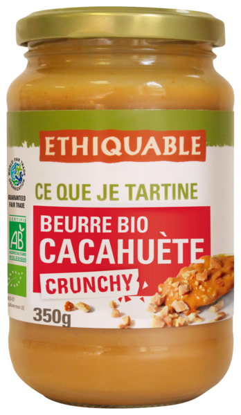 BEURRE DE CACAHUÈTES BIO CRUNCHY 
ETHIQUABLE