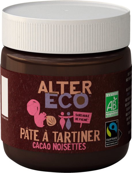 PÂTE À TARTINER SANS HUILE DE PALME BIO 
ALTER ECO