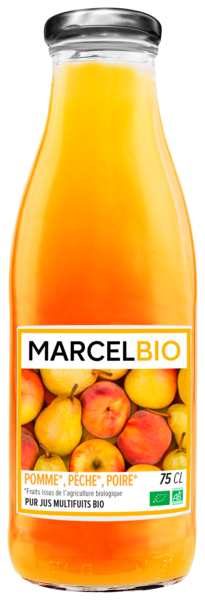 PUR JUS BIO POMME PÊCHE POIRE
MARCEL BIO