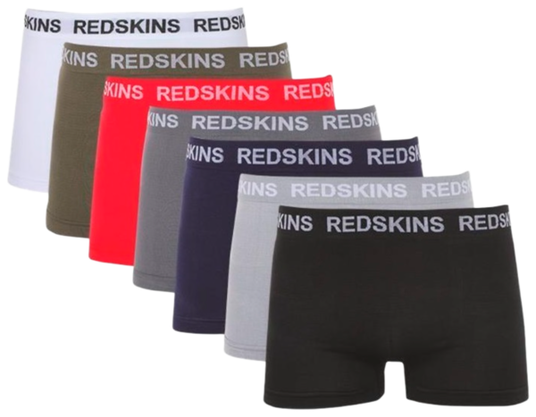 LOT DE 7 BOXERS SANS COUTURE 
REDSKINS