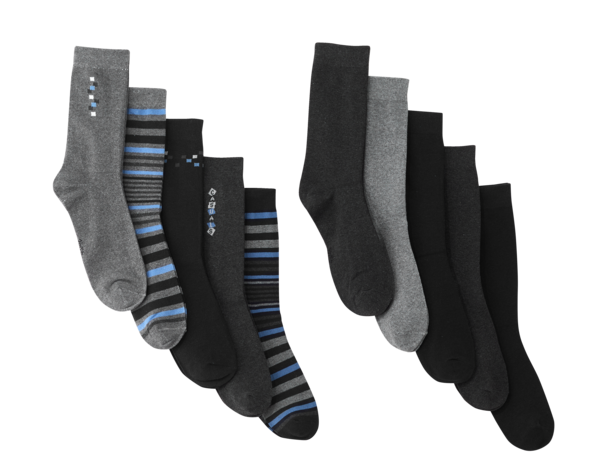 LOT DE 10 PAIRES DE CHAUSSETTES DE VILLE HOMME 