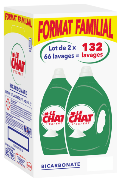 LESSIVE LIQUIDE L'EXPERT BICARBONATE X 66 LAVAGES
LE CHAT