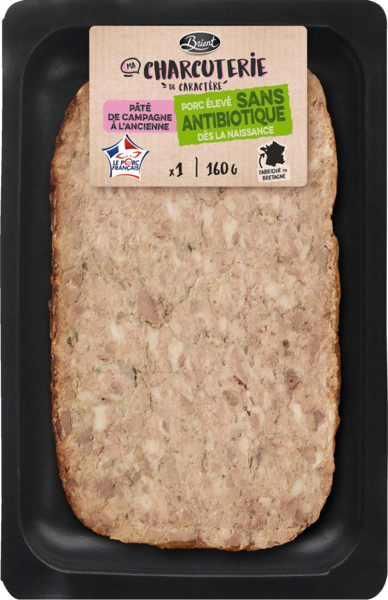 PÂTÉ DE CAMPAGNE A L'ANCIENNE 1 TRANCHE 
BRIENT