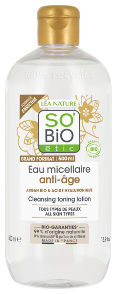 EAU MICELLAIRE BIO ANTI-ÂGE
SOBIO ETIC