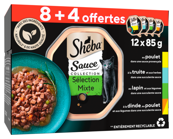 COFFRET BARQUETTES CHAT SAUCE COLLECTION, SÉLECTION MIXTE
SHEBA