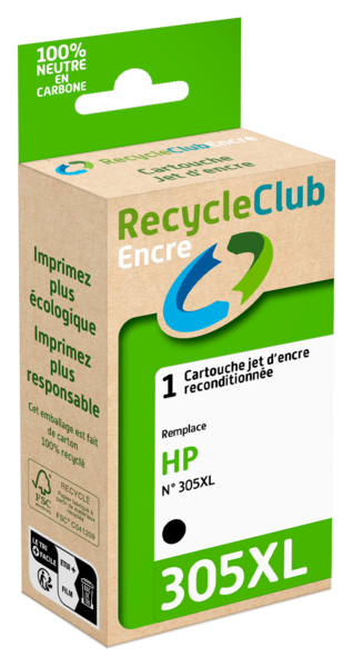 CARTOUCHE COMPATIBLE HP 305XL NOIR 
RECYCLECLUB