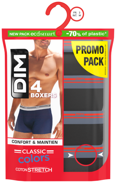 LOT DE 4 BOXER CLASSIC COLOR 
DIM