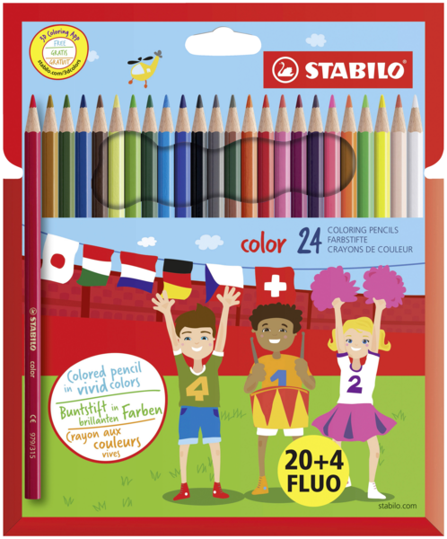 24 CRAYONS DE COULEUR
STABILO