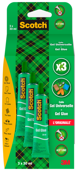 3 TUBES DE COLLE GEL UNIVERSELLE 30 ML
SCOTCH