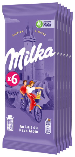 TABLETTES DE CHOCOLAT AU LAIT DU PAYS ALPIN
MILKA