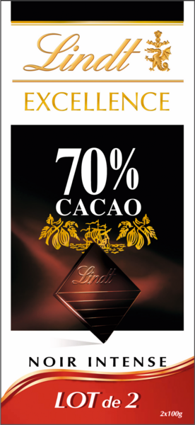 TABLETTE EXCELLENCE NOIR 70% CACAO
LINDT