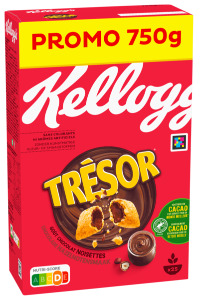 CÉRÉALES TRÉSOR GOÛT CHOCOLAT NOISETTES
KELLOGG'S