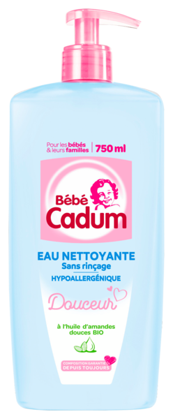 EAU NETTOYANTE SANS RINÇAGE HYPOALLERGÉNIQUE
CADUM