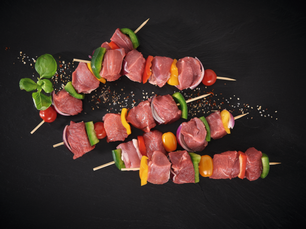 BROCHETTE DE VIANDE BOVINE EXTRA TENDRE POIVRON TOMATES CERISES 
JEAN ROZÉ