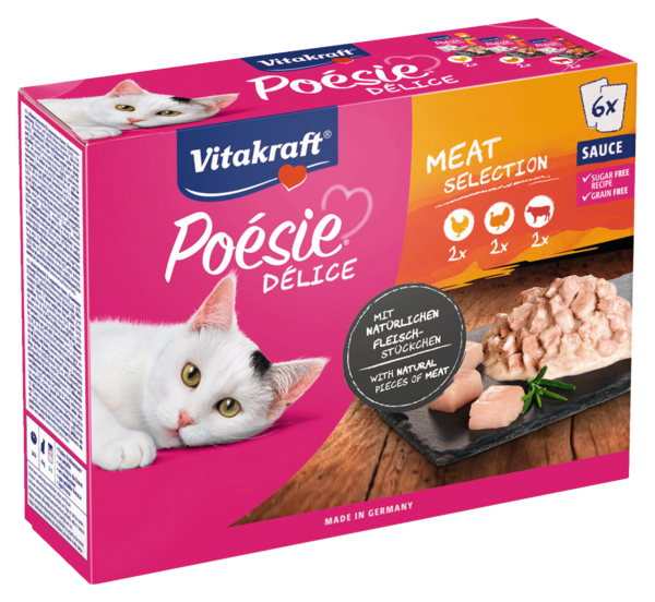 POCHONS CHAT MULTIPACK DÉLICE EN SAUCE AUX VIANDES
VITAKRAFT