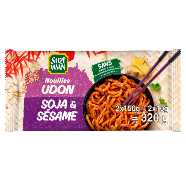 NOUILLES PRÉCUITES POUR WOK UDON SOJA SÉSAME
SUZI WAN