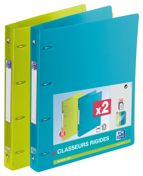 LOT DE 2 MAXI CLASSEURS SCHOOL LIFE 
OXFORD