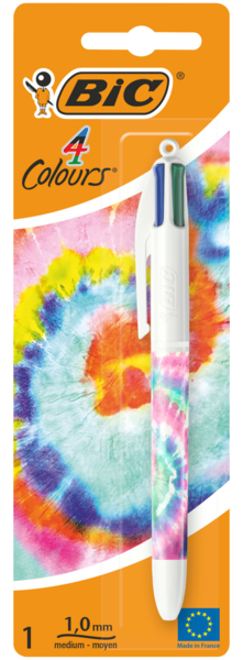 STYLO BILLE 4 COULEURS TIE & DIE 
BIC