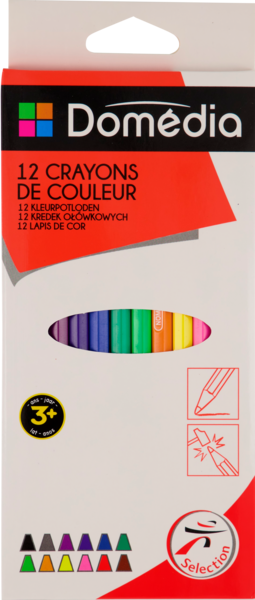 12 CRAYONS COULEURS ILLUSION 
DOMEDIA