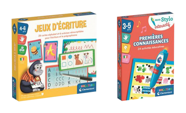 BUNDLE JEUX D'ECRITURE AVEC STYLO INTERACTIF PREMIERES CONNAISSANCES CLEMENTONI