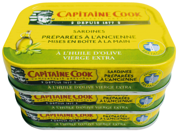 SARDINES À L'HUILE D'OLIVE VIERGE EXTRA
CAPITAINE COOK