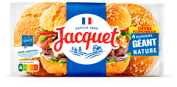 BURGER GÉANT SANS ADDITIFS NATURE OFFRE ÉCO 
JACQUET