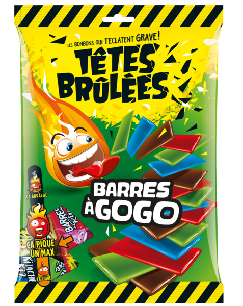 BONBONS BARRES À GOGO 
TÊTES BRÛLÉES