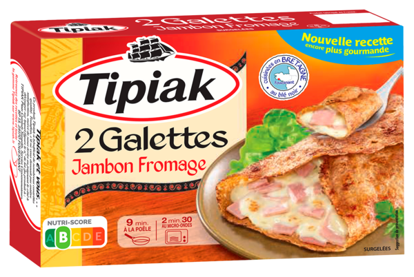 GALETTES JAMBON FROMAGE SURGELÉES
TIPIAK