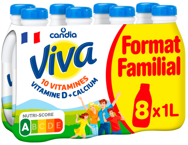 LAIT VIVA VITAMINÉ 1% FORMAT FAMILIAL 
CANDIA