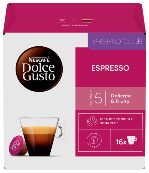 CAPSULES DE CAFÉ ESPRESSO
NESCAFÉ DOLCE GUSTO