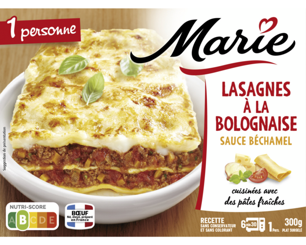 LASAGNES À LA BOLOGNAISE SURGELÉES 
MARIE