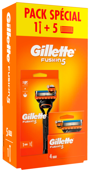 RASOIR FUSION 5 + RECHARGE 4 LAMES
GILLETTE