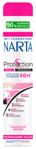 DÉODORANT SPRAY PROTECTION EFFICACITÉ
NARTA