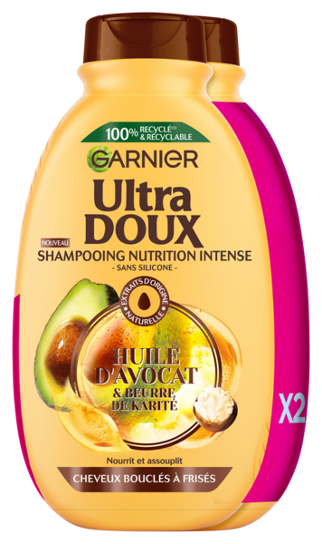 SHAMPOOING NUTRITION INTENSE AVOCAT KARITÉ
ULTRA DOUX