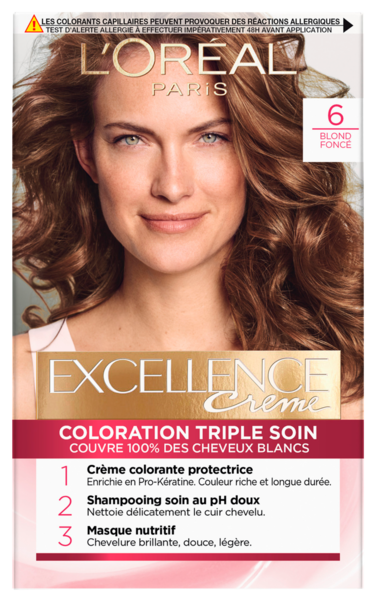 CRÈME COLORATION BLOND FONCÉ 6
EXCELLENCE